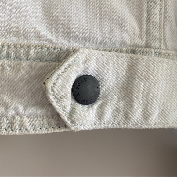 Rag & Bone Acid Denim Wash Leather Jacket, Size M - Picture 5 of 8